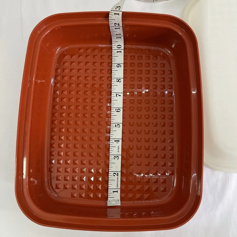 Tupperware Large Season Serve Marinade Container‎ Red 1294 Meat 1295 Sheer